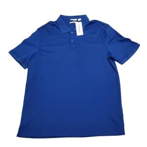 Calvin Klein Men Liquid Touch Blue Polo Shirt New Size Large